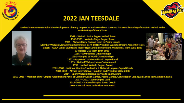 Jan Teesdale 2022 Award